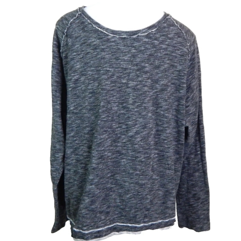 Carbon 2 Cobalt Heathered Raglan Long Sleeve Shirt